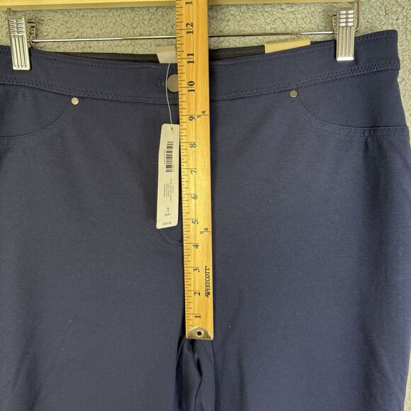 S Chicos Pants Womens 1 Short US 8 Navy Blue Ponte Slim Ankle Pull On NWT - Picture 7 of 12